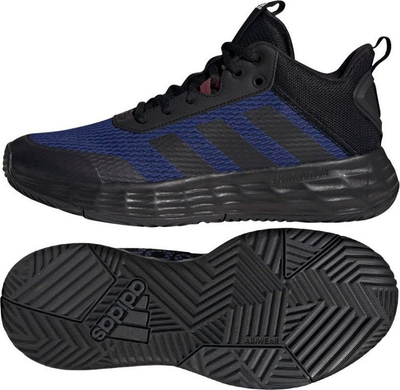 Atlete basketbolli Adidas OwnTheGame 2.0 Lightmotion HP7891, me qafë t’mesme, për meshkuj, të zeza me blu