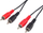 Kabllo audio PremiumCord 2x Cinch M në 2x Cinch M, 3m, e zezë