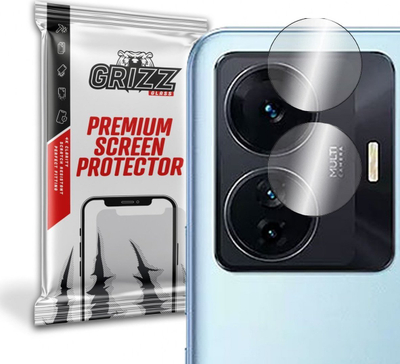 Mbrojtëse kamere GrizzGlass për vivo iQOO Z6 Pro, xham hibrid, 2 copë, transparente