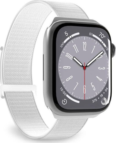 Rrip ore Puro Nylon Sport për Apple Watch 40/41mm, najlon, i bardhë