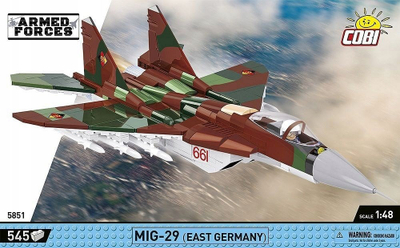 Model ndërtimi Cobi MiG-29 Armed Forces, 545 pjesë, shkalla 1:48, gri
