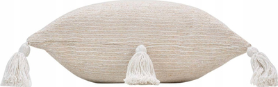Навлака за перница Douceur d’intérieur Cotton Pillowcase with Fringes, 40x40 cm, памук, беж