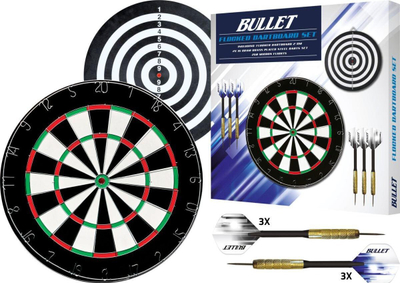 Set dart XQMAX Sisal, 45 cm, me 6 shigjeta, shumëngjyrësh