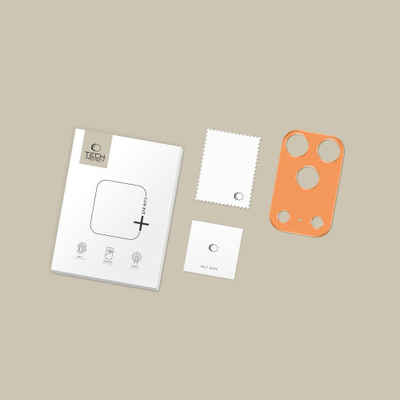 Mbrojtës kamerje Tech-Protect Camalloy Fit+ për iPhone 17 Pro, aliazh alumini, Cosmic Orange