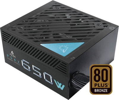Напојување Azza 650W ATX3.1, 80+ Bronze, 120mm, црно