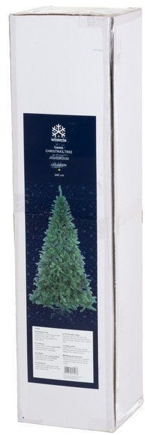 Pemë Krishtlindjesh Winteria Luxus 271398, 240cm, degë të palosshme, bazë metalike, e gjelbër