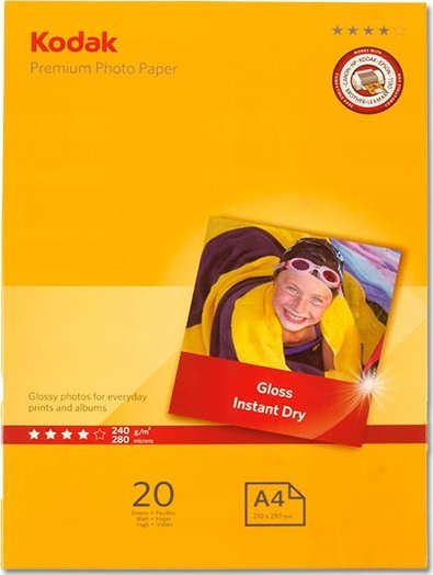 Letër fotografike Kodak 185z000460, Premium Photo Paper, A4 me shkëlqim, 240g