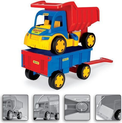 Kamion lodër Wader Gigant Truck 65100 me rimorkio, shumëngjyrësh