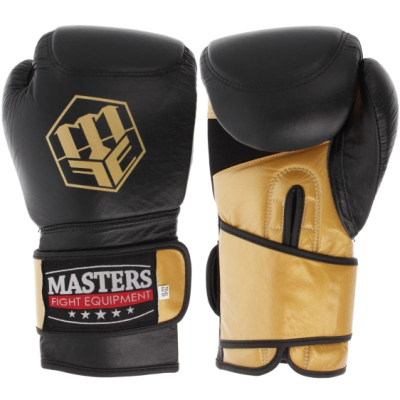 Doreza boksi Masters RBT HARD, 16 oz, lëkurë natyrale, të zeza