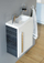 Lavabo Ravak Chrome XJGL1100000, 40x22 cm, vrimë rubineti majtas, e bardhë