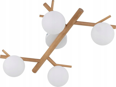 Llambë tavani SHERON WHITE 5309, stil nordik, me 4 sfera, e bardhë