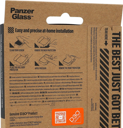 Mbrojtëse ekrani PanzerGlass për Apple Watch 41mm, Full Body, e tejdukshme
