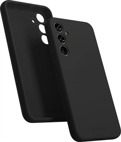 Kapak silikoni Mercury për Samsung Galaxy A15 5G, me mikrofibër, i zi
