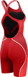 Kostum gare noti për goca Speedo Fastskin LZR Pure Intent 2.0 Openback Kneeskin, i miratuar nga FINA, i kuq me të bardha