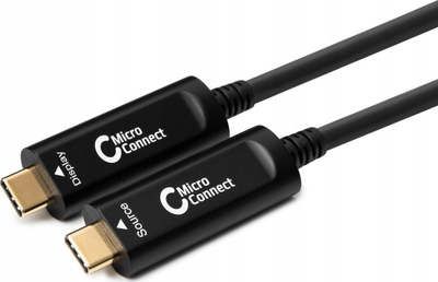 Kabllo USB C Microconnect USB3.1CC15OP, USB 3.2 Gen 1, 15m, e zezë