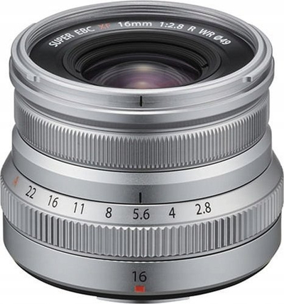 Objektiv Fujifilm XF 16mm f/2.8 WR, X-Mount, ngjyrë argjendi