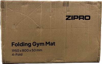 Shtresë e palosshme fitnesi Zipro, 195×80×5cm, e zezë