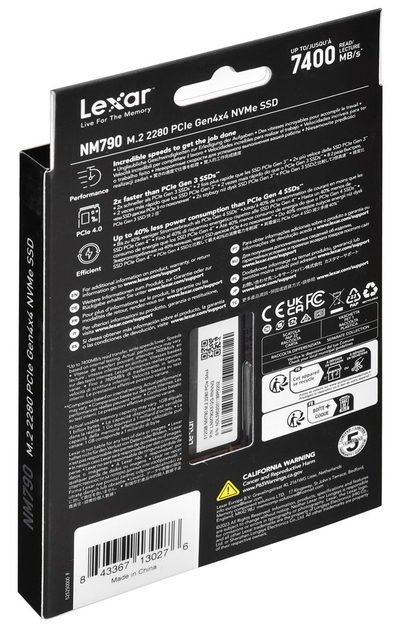 SSD Lexar NM790 M.2, 512GB, PCIe 4.0 NVMe