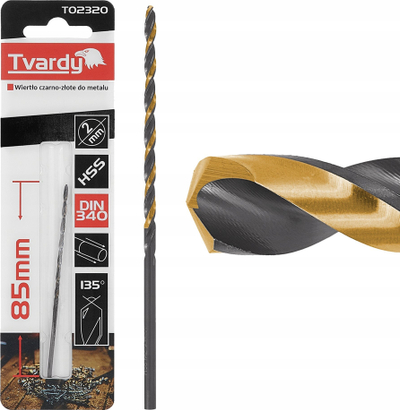 Stërvik metalike KWB Long HSS M2, 4.5mm, TiN black gold