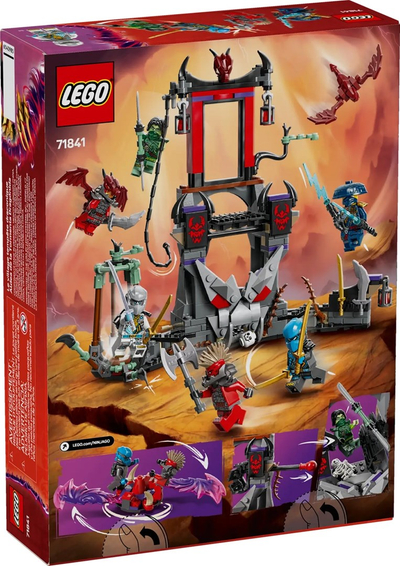 Set lodrash LEGO NINJAGO Dragonian Storm Village, arenë beteje, 6 minifigura, shumëngjyrësh