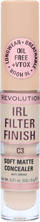 Korrektor Makeup Revolution IRL Filter 16H, hidratues, mbulim i plotë, nuanca C3