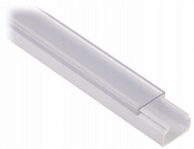 Profil me kapak për shirita LED KI LED 15x10, montim sipërfaqe, 2m, i bardhë