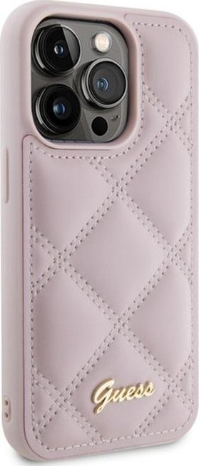 Kapak telefoni Guess GUHCP15LPSQSQSP për iPhone 15 Pro 6.1", hardcase, rozë