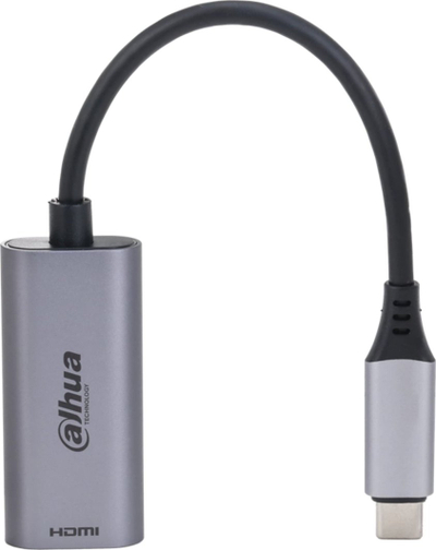 Adapter USB C në HDMI Dahua, 4K 60Hz, trup alumini, ngjyrë gri