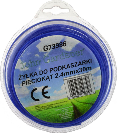 Жица за тример GEKO, 2.4mm, 30m, профил ѕвезда, сина