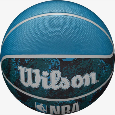 Топка за кошарка Wilson NBA Drv Plus Vibe, бр. 7, за надворешна и внатрешна употреба, црно сина