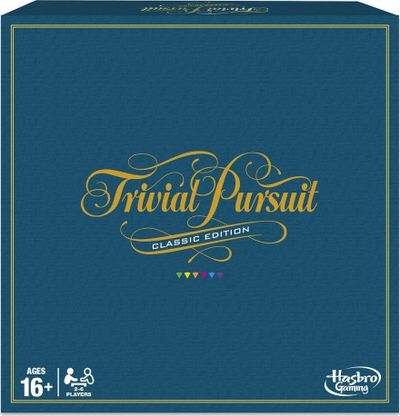 Lojë tavoline Hasbro Trivial Pursuit Classic Edition, 2400 pyetje, 2–6 lojtarë, blu