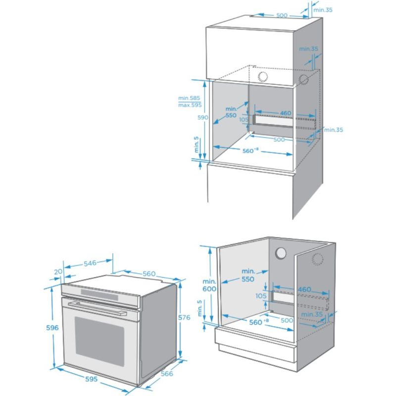 Furrë montuese Midea 7NM30EOB, 72L 2
