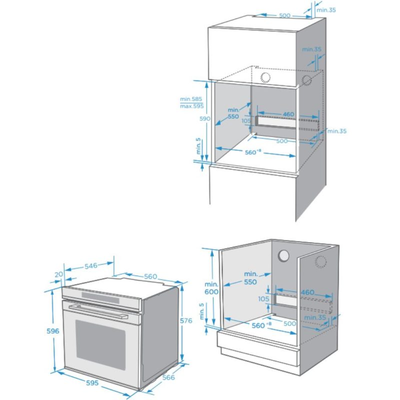 Furrë montuese Midea 7NM30EOB, 72L