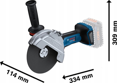 Mulli këndor Bosch GWS 18V-180 P BITURBO, 180mm, pa bateri, pa karikues