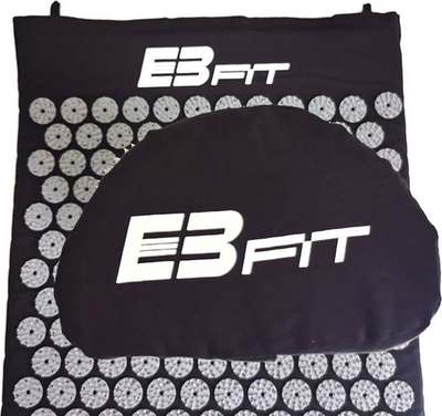 Tapet Eb Fit Akupresure dhe jastëk, 67x42x2cm, të zi