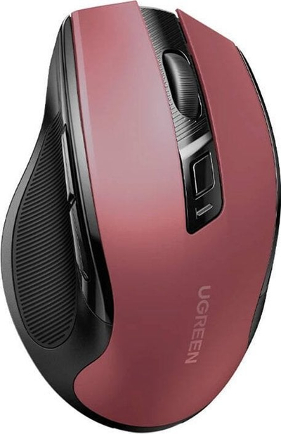 Mouse pa tela UGREEN MU006, 2.4 GHz dhe Bluetooth 5.0, i kuq