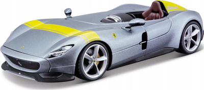 Makina lodër Bburago Ferrari Monza SP1, shkallë 1:43, koleksion për vitrinë, ngjyrë argjendi