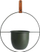 Vazo varëse dekorative Hanging Pot, me rrip lëkure, për mur ose tavan, e bardhë