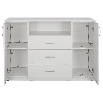 Komodë Adler me 2 Dollap ë + 3 sirtarë 120×45×85 cm (HM2430.03)