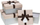 Set kuti dhuratash Teka Gift Set ROSETT, 3 copë, argjendi