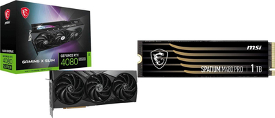 Kartë grafike MSI GeForce RTX 4080 SUPER Gaming X Slim, 16GB GDDR6X, 256bit, e zezë