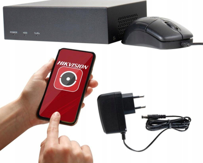 Regjistrues DVR Hikvision SSD DVR 2MP, 4 kanale, Full HD, i zi