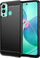 Kllëf telefoni Hurtel Carbon Case për Infinix Hot 12 Play NFC, silikoni i butë e i lëvizshëm, efekt karboni, i zi