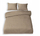 Сет чаршафи Matex Bed Linen Satin, 220x200 cm, памук сатен waffle, беж