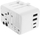 Përshtatës udhëtimi FIXED për EU, UK dhe USA/AUS, 3xUSB-C, 2xUSB-A, GaN, PD 65W, i bardhë