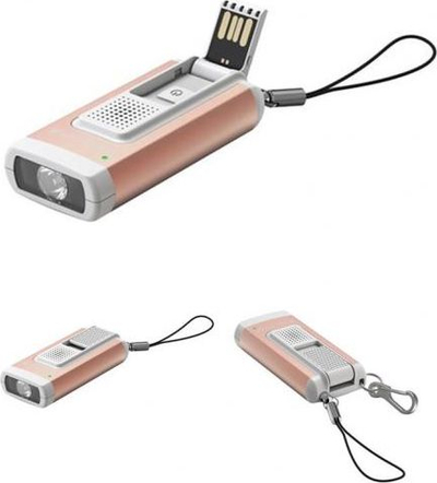 Elektrik xhepi Ledlenser K6R Safety, 400 lumens, karikim USB, ngjyrë ari