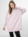 Bluzë sportive 4F H4Z22 BLD028, oversize, me kapuç, vjollcë e çelët