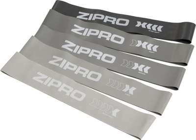 Set fitnesi Zipro Pumpiron Gumy Mini Band, stol i rregullueshëm, 5 goma rezistence, i zi