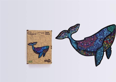 Puzzle druri PuzzleOK Mighty Whale, 125 copa, madhësia A3