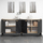 Komodë melamine pamje mermeri 180×41×77,8 cm (HM9045.01), zezë